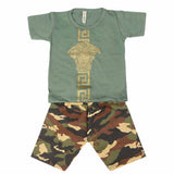 Boys 2 Pcs Suit Half Sleeves - Green, Kids, Boys Sets And Suits, Chase Value, Chase Value
