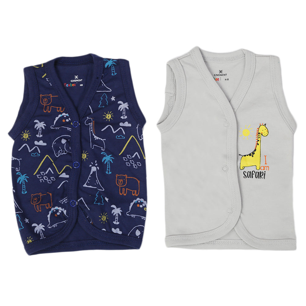 Eminent Newborn Sleeve Less Vest 2 Pcs, Newborn Boys Shirts & T-Shirts, Eminent, Chase Value