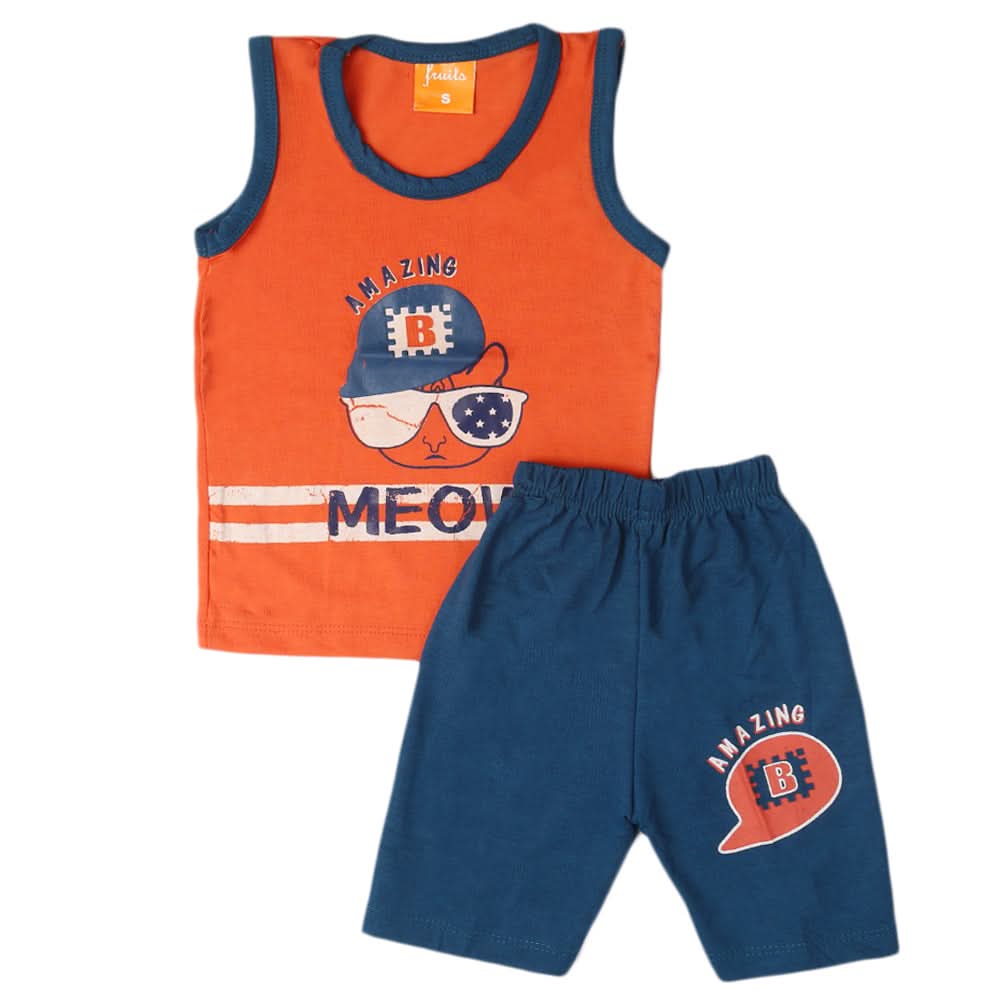 Boys Sando Suit - Peach, Kids, Boys Sets And Suits, Chase Value, Chase Value