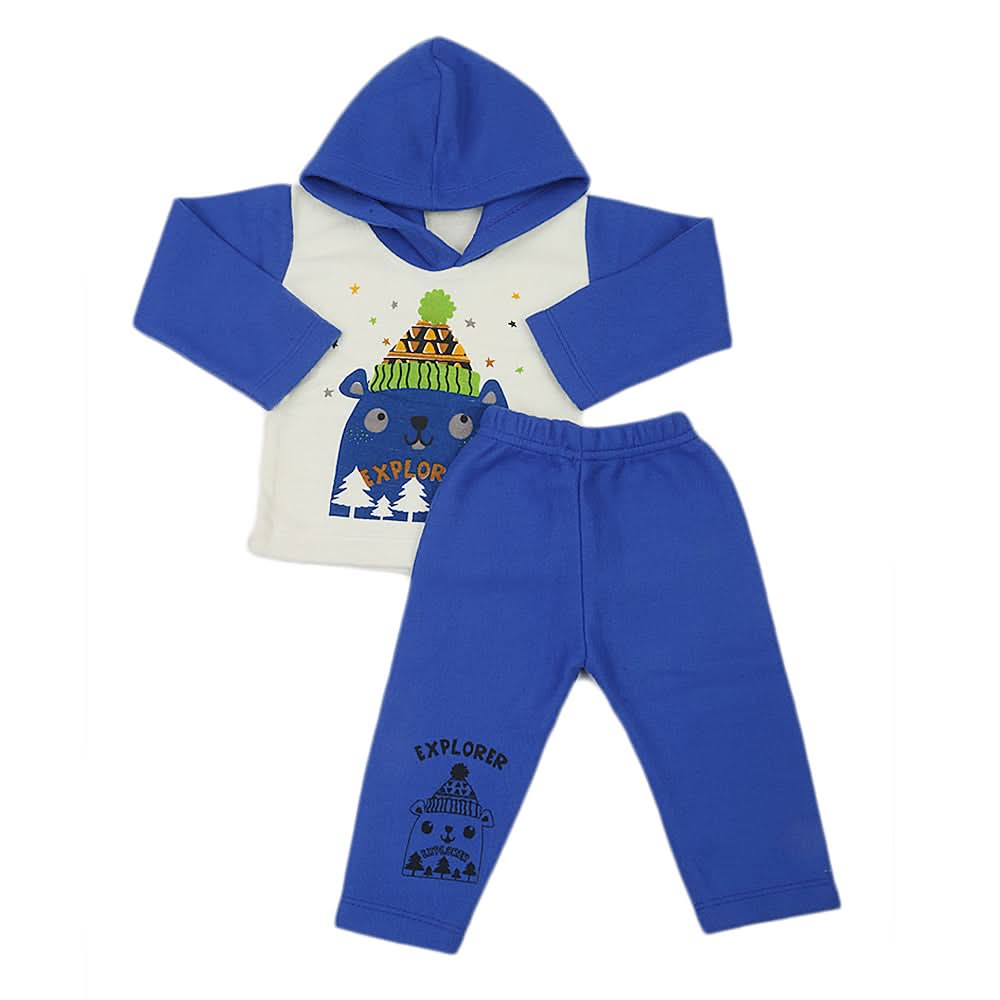 Newborn Boys Polar Full Sleeves Suit 8873 - Royal Blue, Kids, New Born Boys Sets And Suits, Chase Value, Chase Value