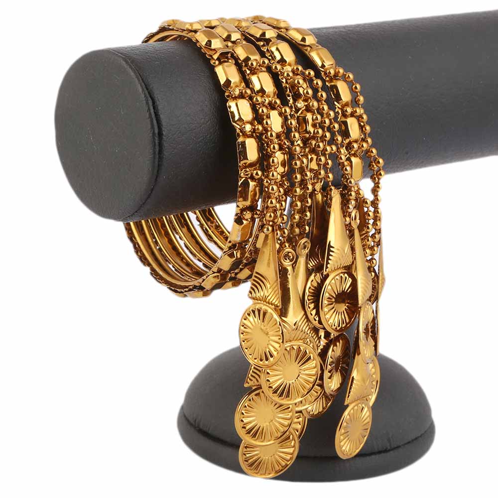 Women's Bangle 4 Pcs - Golden, Women, Bangles & Bracelets, Chase Value, Chase Value