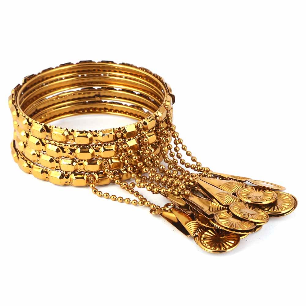 Women's Bangle 4 Pcs - Golden, Women, Bangles & Bracelets, Chase Value, Chase Value