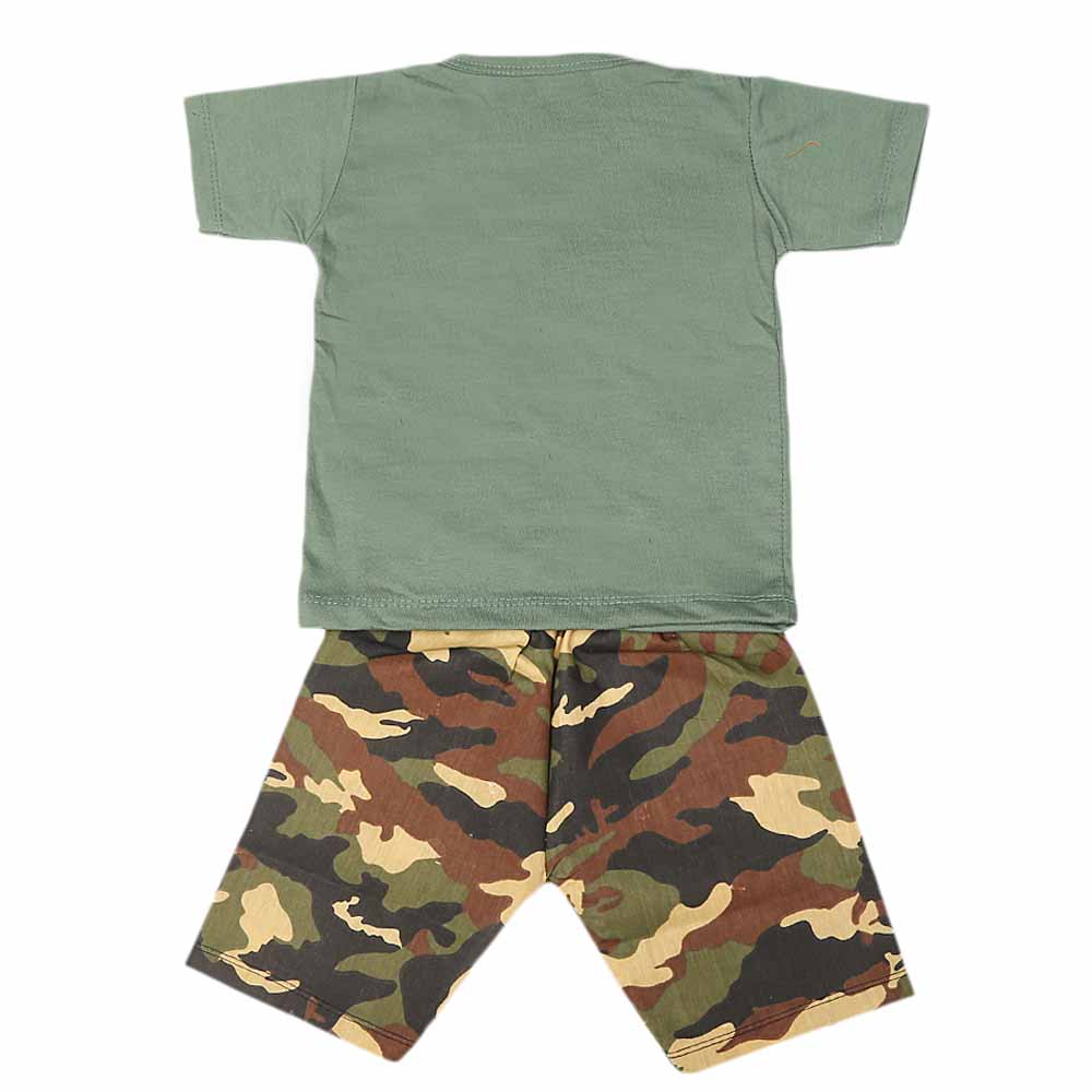 Boys 2 Pcs Suit Half Sleeves - Green, Kids, Boys Sets And Suits, Chase Value, Chase Value