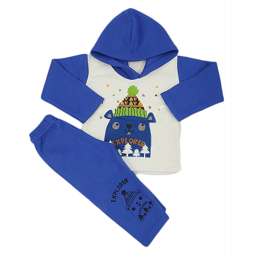 Newborn Boys Polar Full Sleeves Suit 8873 - Royal Blue, Kids, New Born Boys Sets And Suits, Chase Value, Chase Value