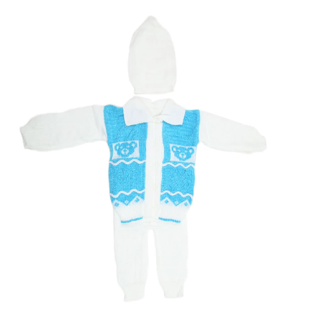Newborns Boys Irani Suits - Cyan, Kids, NB Boys Sets And Suits, Chase Value, Chase Value