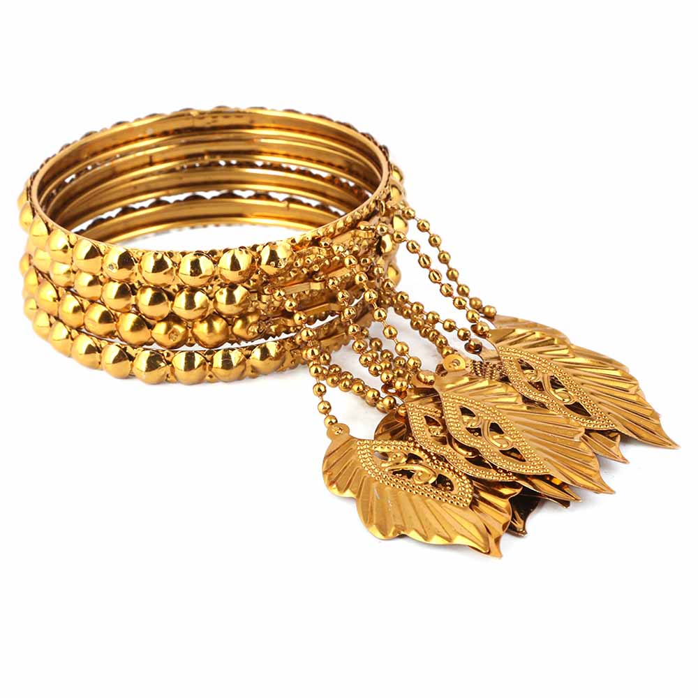 Women's Bangle 4 Pcs - Golden, Women, Bangles & Bracelets, Chase Value, Chase Value