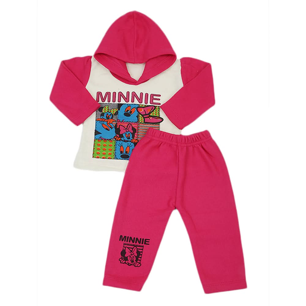Newborn Girls Polar Full Sleeves Suit 8891 - Pink, Kids, New Born Girls Sets And Suits, Chase Value, Chase Value