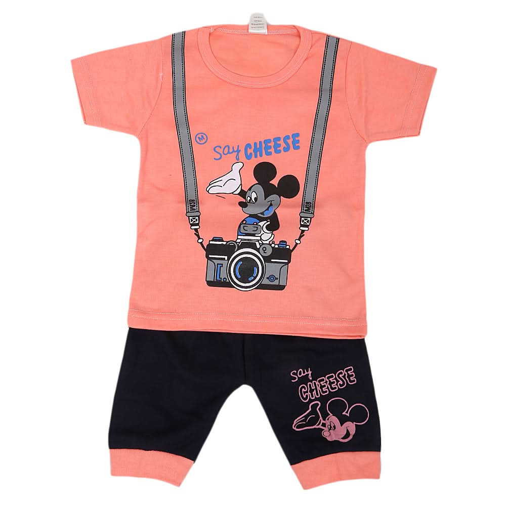 Boys Half Sleeves Short Suit - Pink, Kids, Boys Sets And Suits, Chase Value, Chase Value