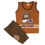Boys Sando Suit - Dark Brown, Kids, Boys Sets And Suits, Chase Value, Chase Value