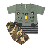 Boys 2 Pcs Suit Half Sleeves - Green, Kids, Boys Sets And Suits, Chase Value, Chase Value
