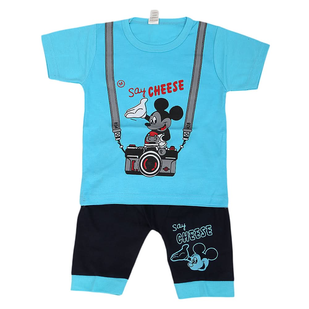 Boys Half Sleeves Short Suit - Blue, Kids, Boys Sets And Suits, Chase Value, Chase Value