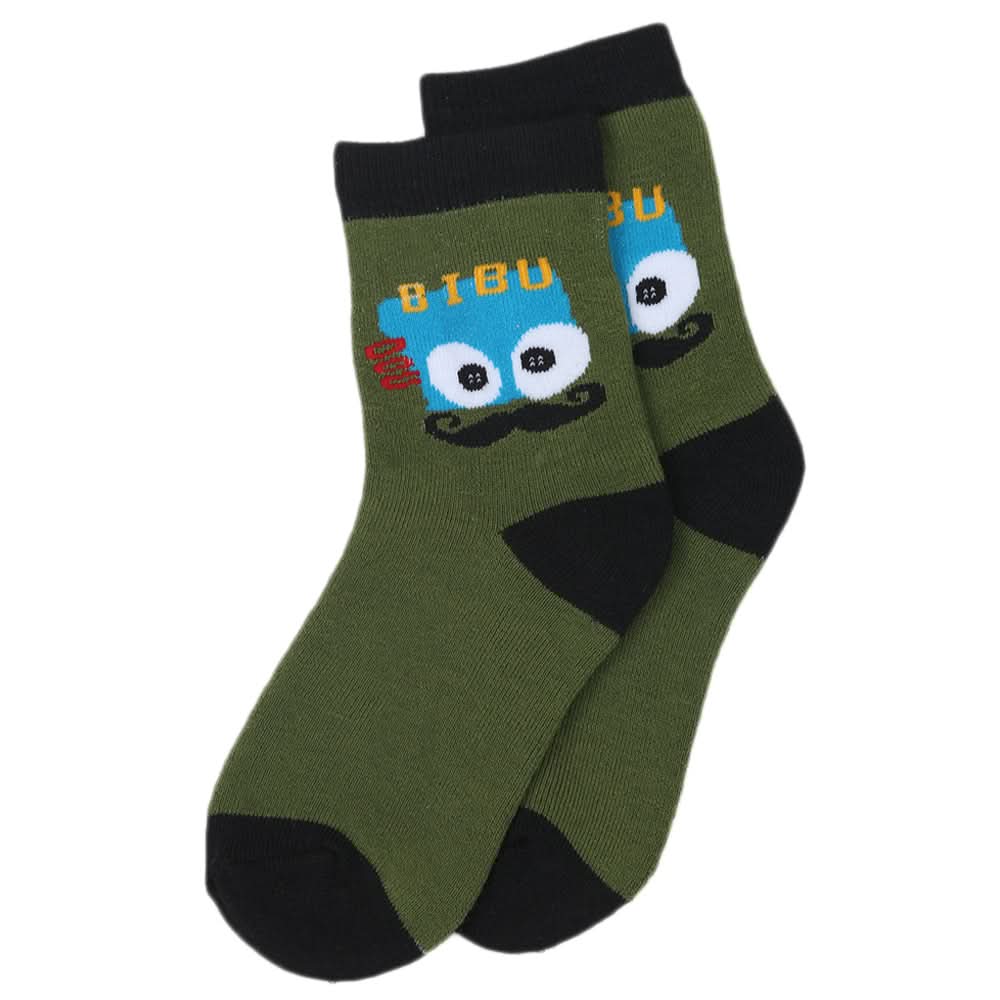 Kids Winter Socks - RS481 - Dark Green - A, Kids, Boys Socks, Kids, Girls Socks, Chase Value, Chase Value