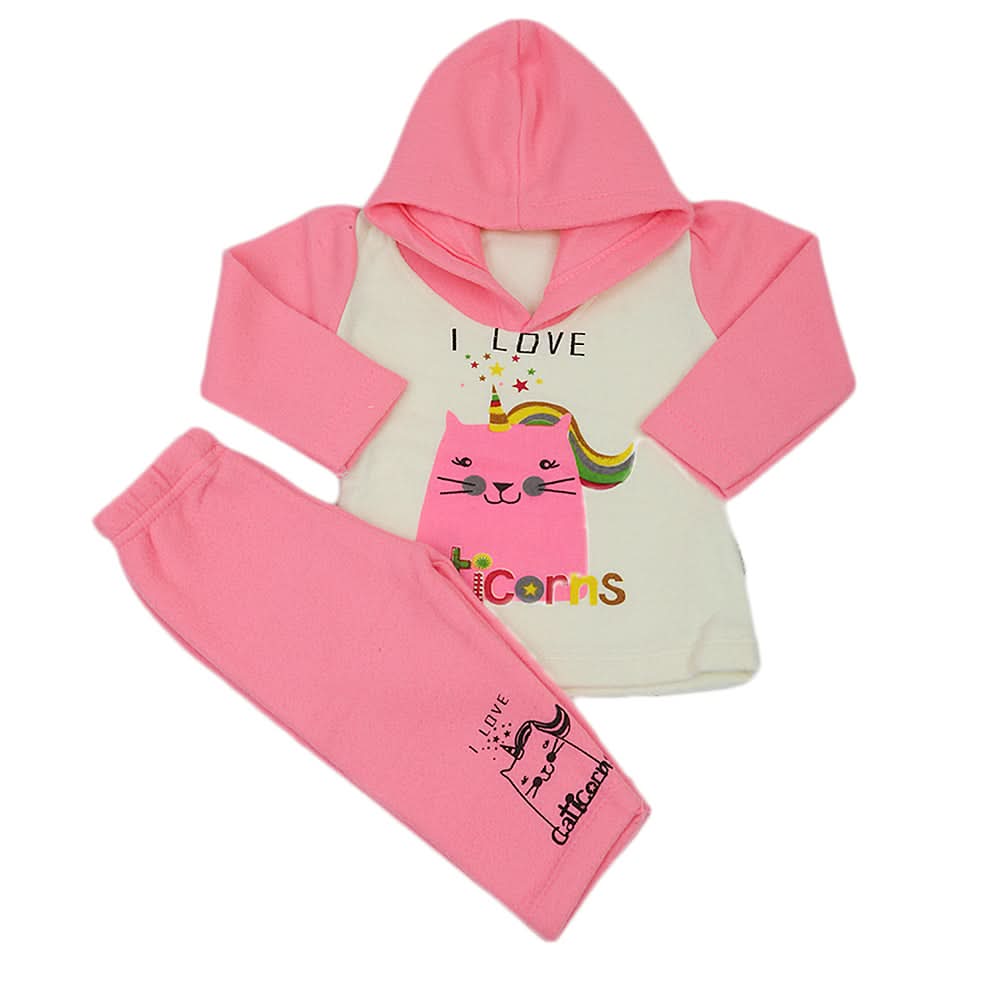 Newborn Girls Polar Full Sleeves Suit 8895 - Pink, Kids, New Born Girls Sets And Suits, Chase Value, Chase Value