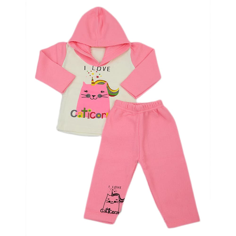 Newborn Girls Polar Full Sleeves Suit 8895 - Pink, Kids, New Born Girls Sets And Suits, Chase Value, Chase Value