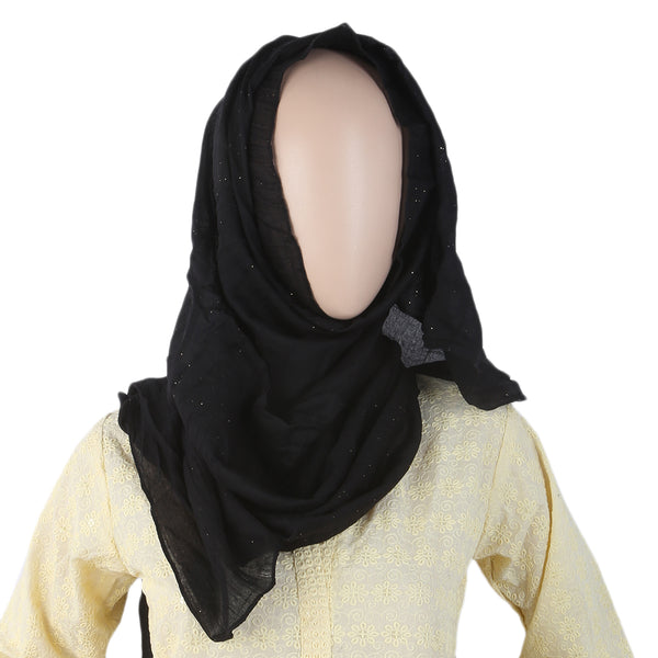 Women's Lawn Plain Scarf - Black, Women, Shawls And Scarves, Chase Value, Chase Value