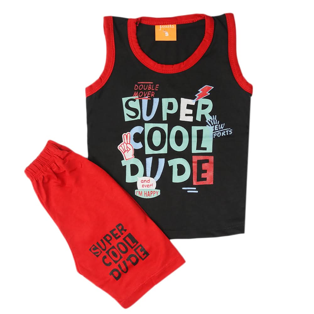 Boys Sando Suit - Black, Kids, Boys Sets And Suits, Chase Value, Chase Value