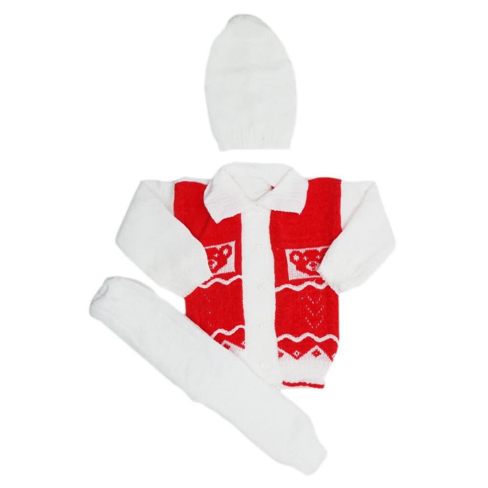 Newborns Boys Irani Suits - Red, Kids, NB Boys Sets And Suits, Chase Value, Chase Value