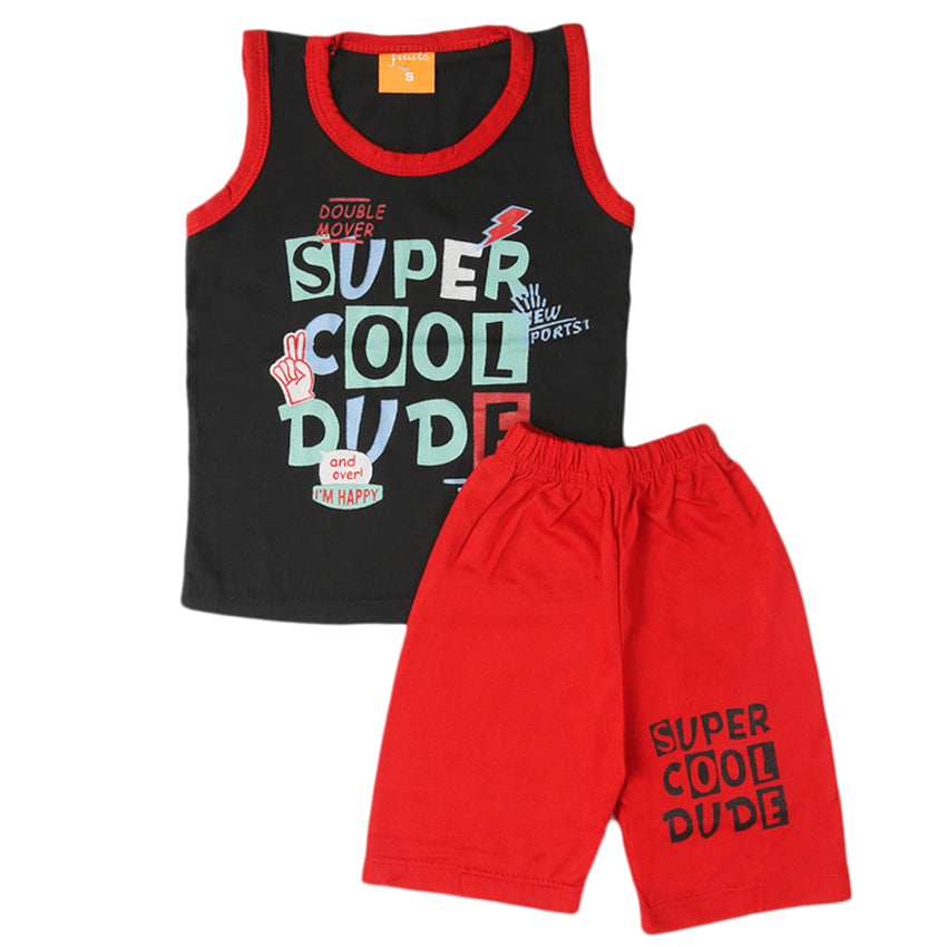 Boys Sando Suit - Black, Kids, Boys Sets And Suits, Chase Value, Chase Value