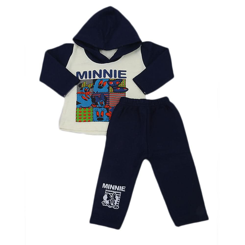 Newborn Girls Polar Full Sleeves Suit 8891 - Navy Blue, Kids, New Born Girls Sets And Suits, Chase Value, Chase Value