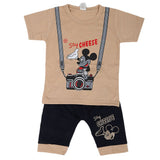 Boys Half Sleeves Short Suit - Beige, Kids, Boys Sets And Suits, Chase Value, Chase Value