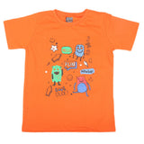 Boys Half Sleeves Jersey T-Shirt 4135 - Orange, Kids, Boys T-Shirts, Chase Value, Chase Value