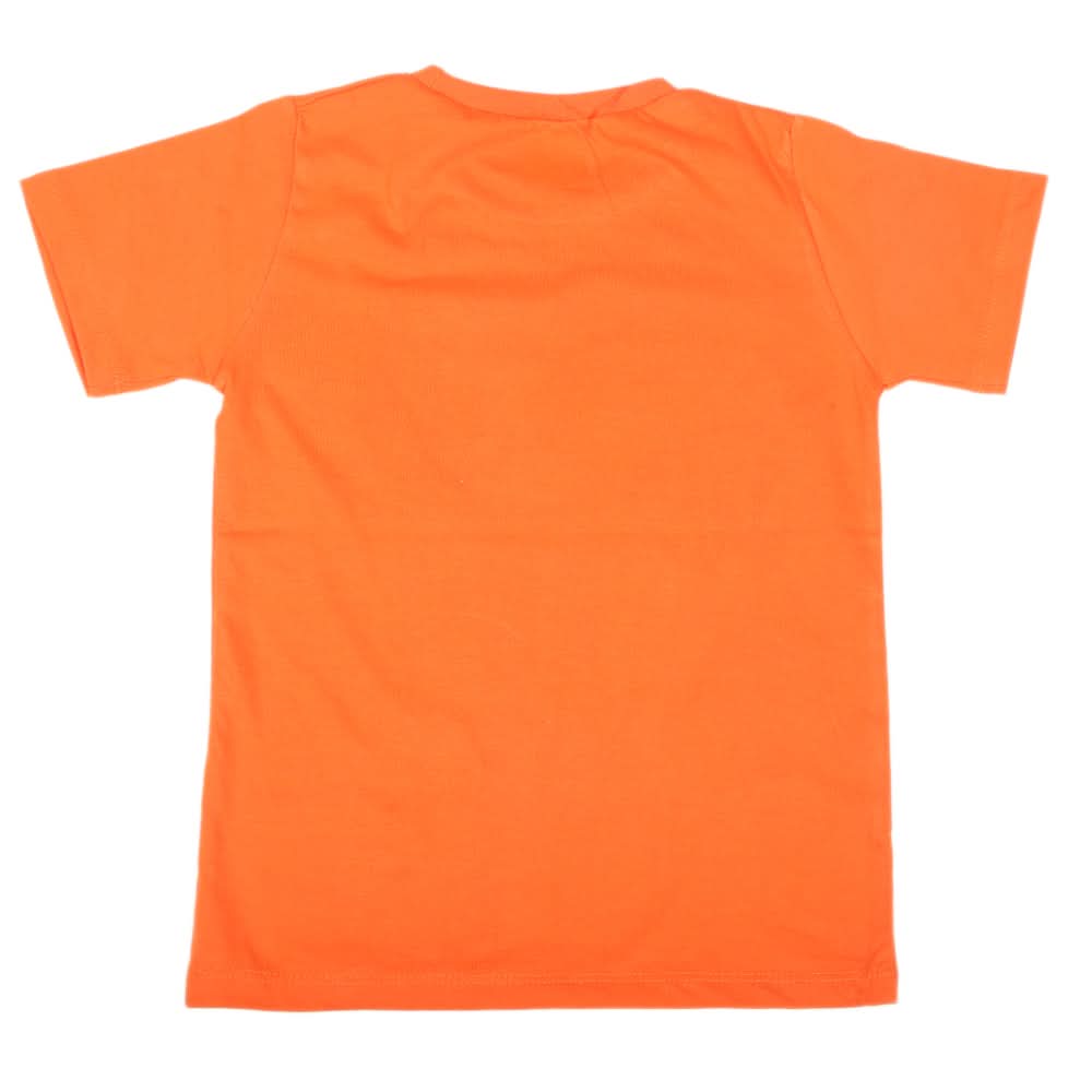 Boys Half Sleeves Jersey T-Shirt 4135 - Orange, Kids, Boys T-Shirts, Chase Value, Chase Value