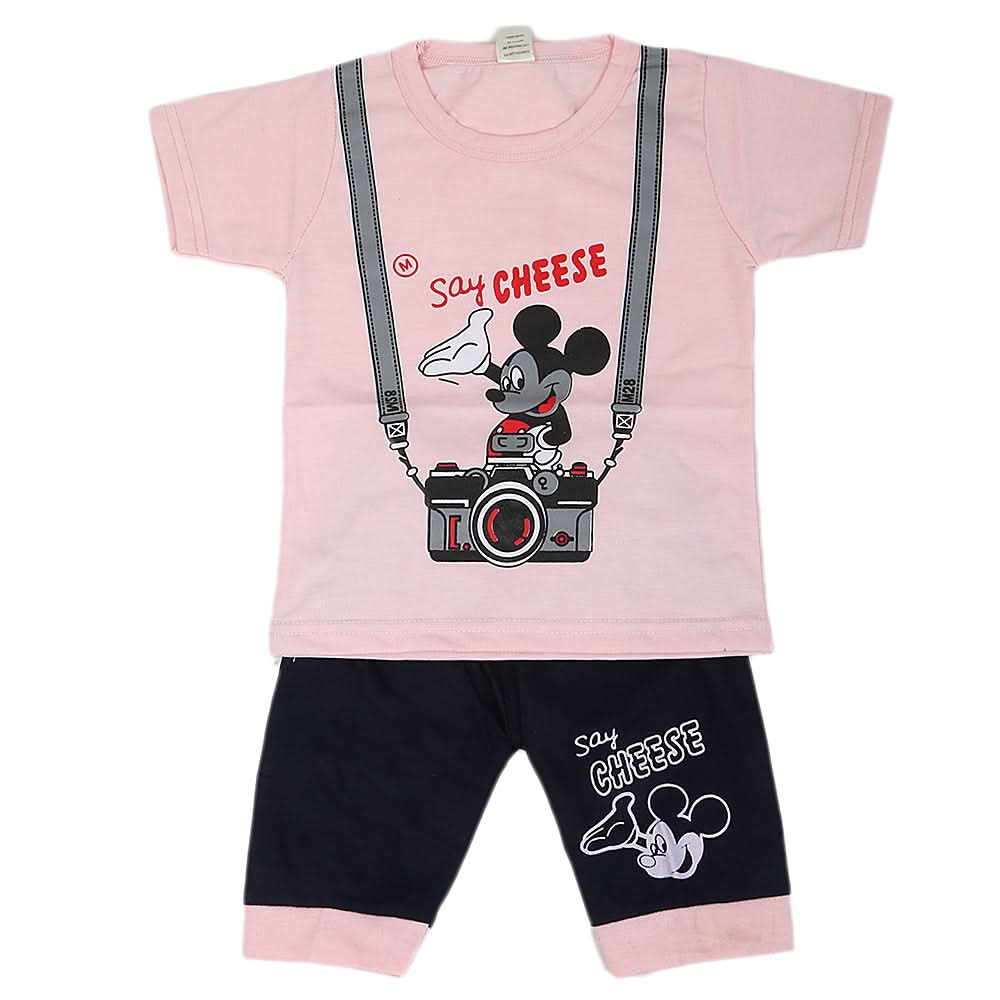 Boys Half Sleeves Short Suit - L-Pink, Kids, Boys Sets And Suits, Chase Value, Chase Value