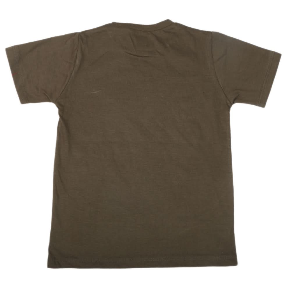 Boys Half Sleeves Jersey T-Shirt - Olive Green, Kids, Boys T-Shirts, Chase Value, Chase Value