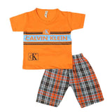 Boys 2 Pcs Suit Half Sleeves - Orange, Kids, Boys Sets And Suits, Chase Value, Chase Value