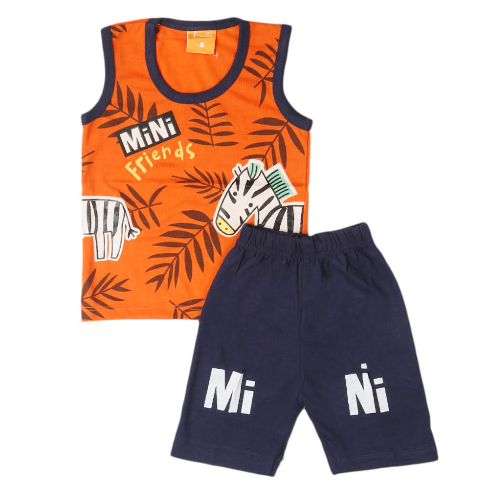 Boys Sando Suit - Orange, Kids, Boys Sets And Suits, Chase Value, Chase Value
