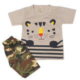 Boys 2 Pcs Suit Half Sleeves - Light Grey, Kids, Boys Sets And Suits, Chase Value, Chase Value