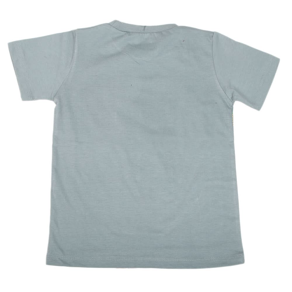 Boys Half Sleeves Jersey T-Shirt 4131 - Steel Grey, Kids, Boys T-Shirts, Chase Value, Chase Value