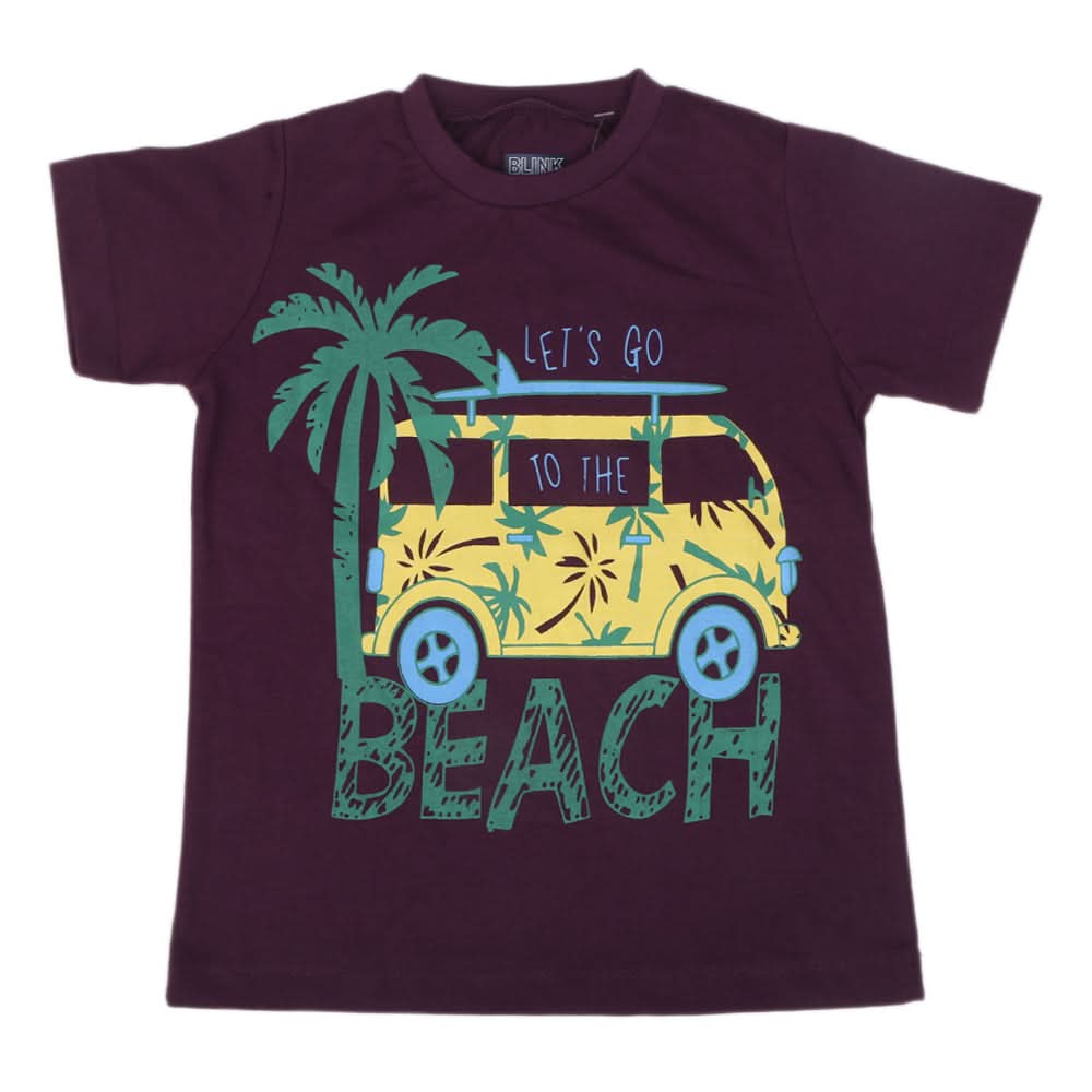 Boys Half Sleeves Jersey T-Shirt - Purple, Kids, Boys T-Shirts, Chase Value, Chase Value