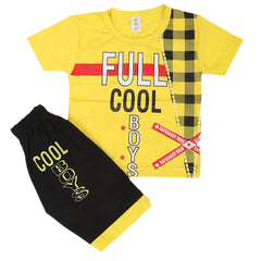 Boys Half Sleeves Short Suit - Yellow, Kids, Boys Sets And Suits, Chase Value, Chase Value