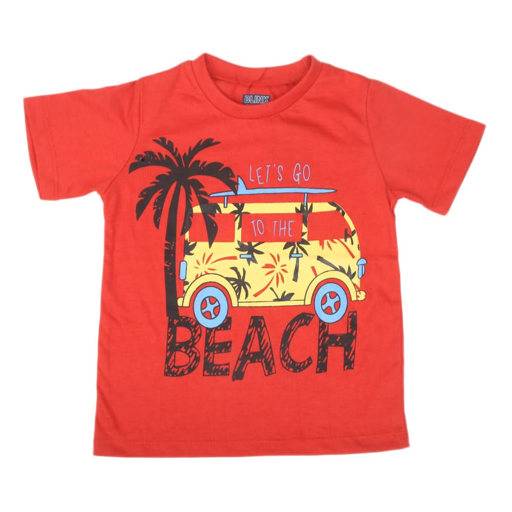 Boys Half Sleeves Jersey T-Shirt - Rust, Kids, Boys T-Shirts, Chase Value, Chase Value