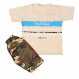 Boys 2 Pcs Suit Half Sleeves - Fawn, Kids, Boys Sets And Suits, Chase Value, Chase Value