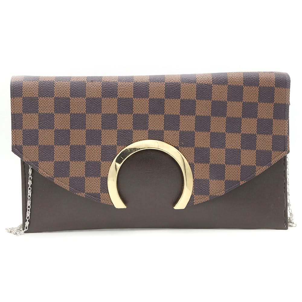 Womens Clutch Kam-244 - Coffee, Women, Clutches, Chase Value, Chase Value