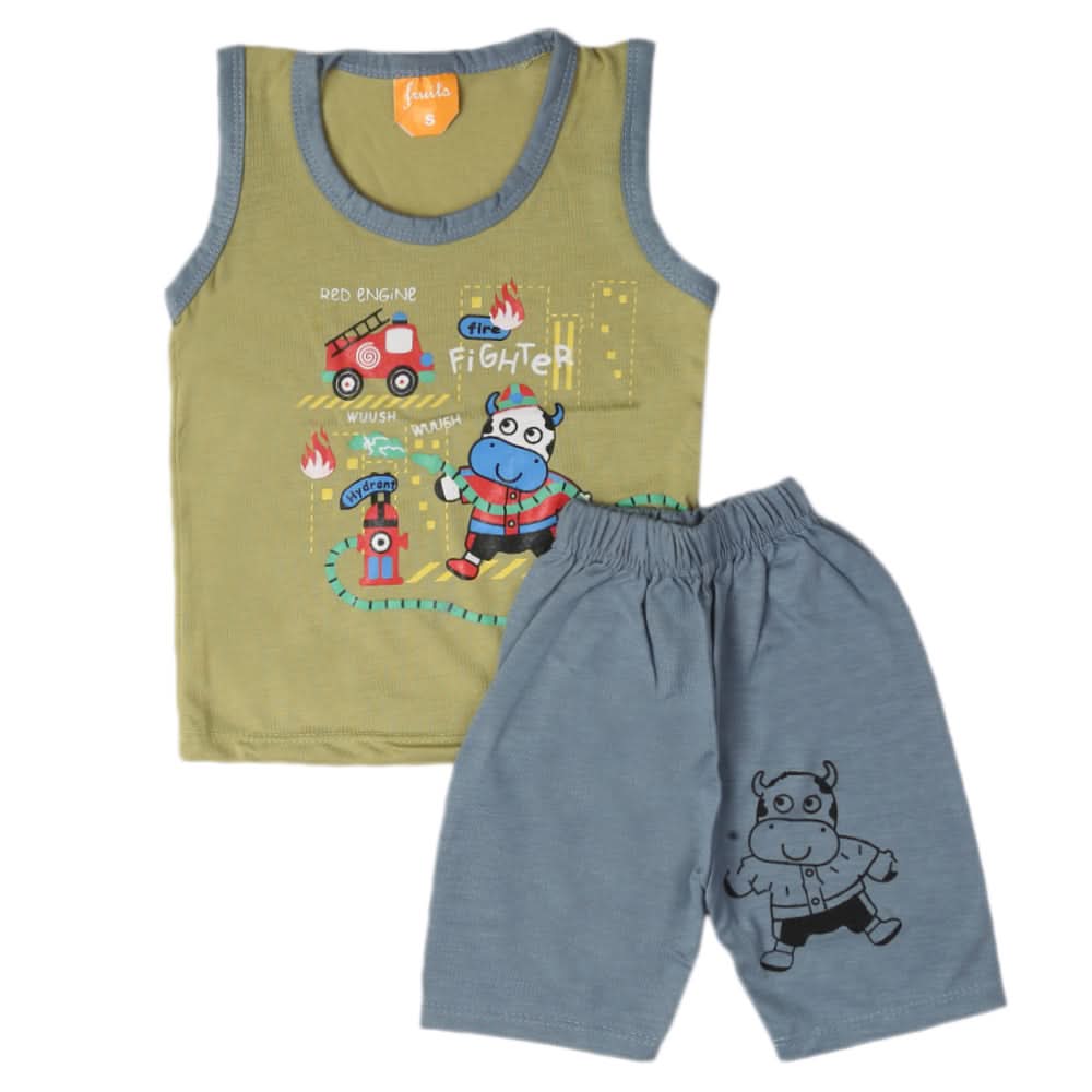 Boys Sando Suit - Light Green, Kids, Boys Sets And Suits, Chase Value, Chase Value