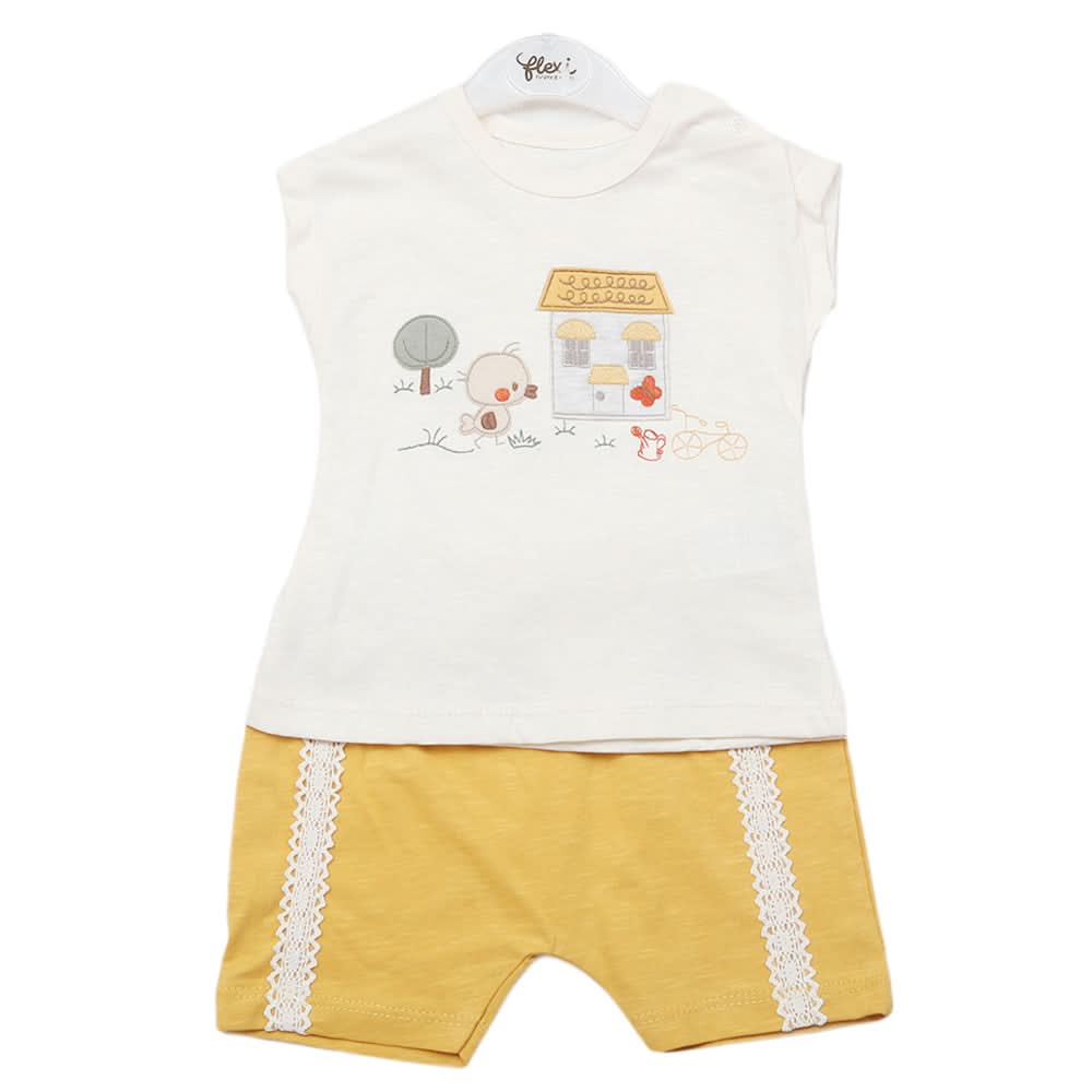 Newborn Girls Suit - Mustard, Kids, Newborn Girls Sets And Suits, Chase Value, Chase Value
