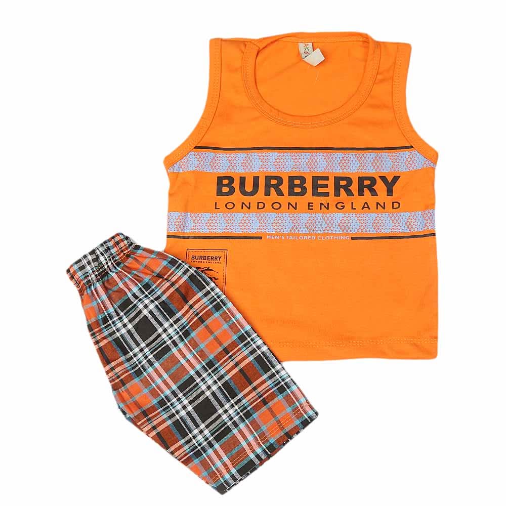 Boys 2 Pcs Suit Sando - Orange, Kids, Boys Sets And Suits, Chase Value, Chase Value