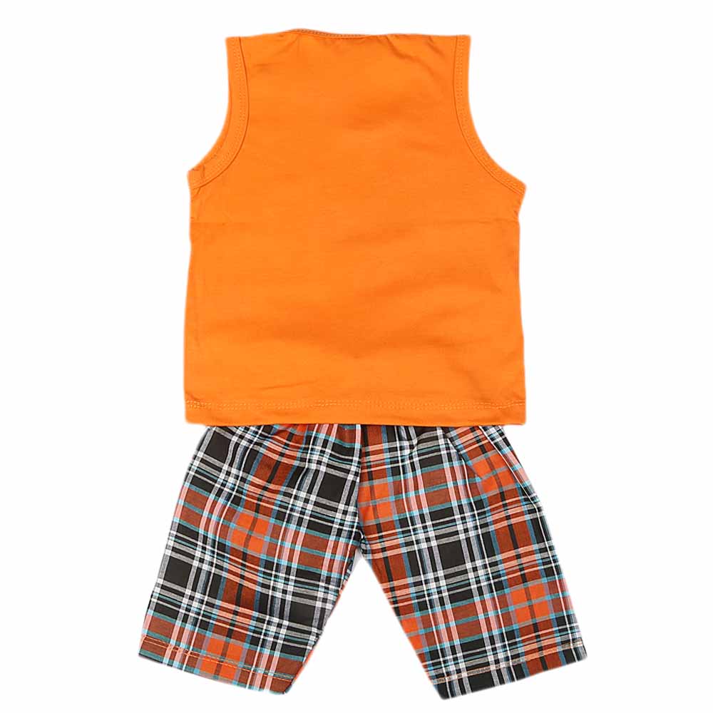 Boys 2 Pcs Suit Sando - Orange, Kids, Boys Sets And Suits, Chase Value, Chase Value