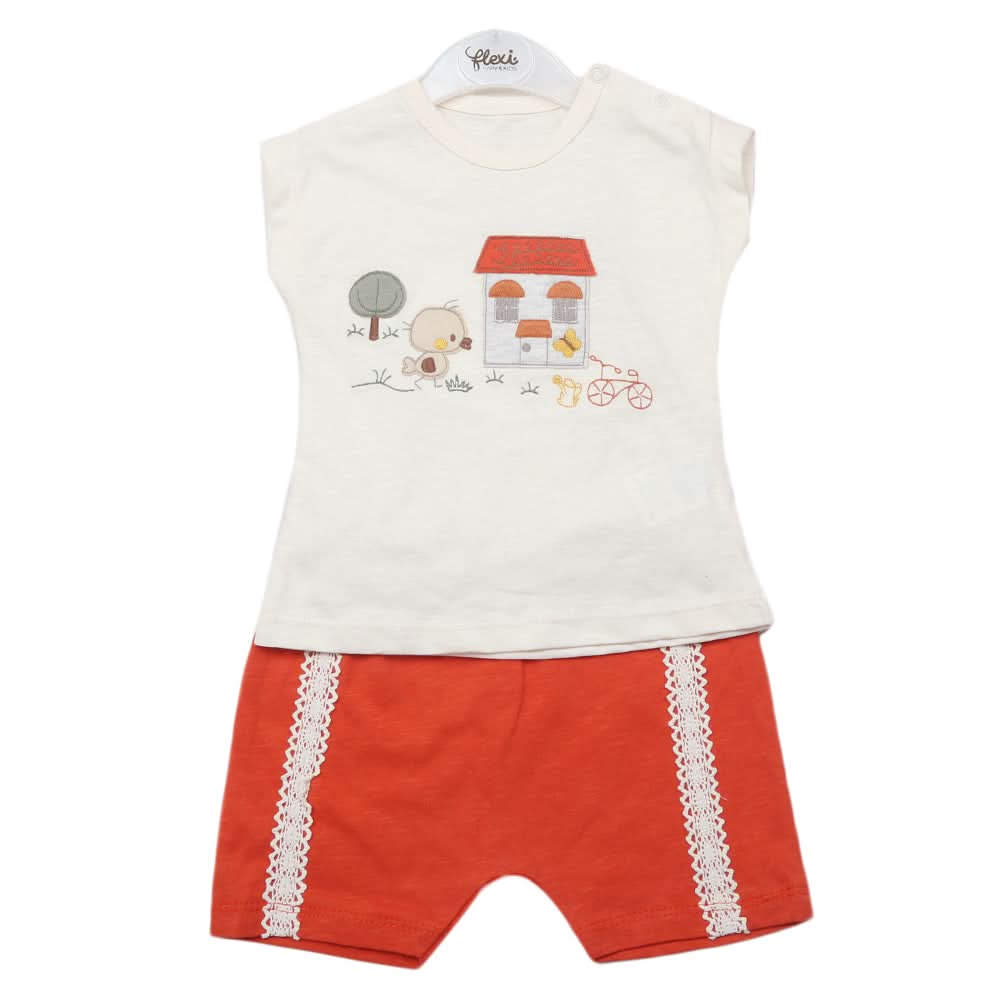 Newborn Girls Suit - Orange, Kids, Newborn Girls Sets And Suits, Chase Value, Chase Value