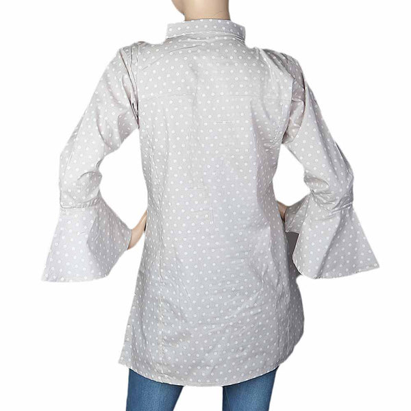 Women's Embroidered Western Top - Light Grey, Women, T-Shirts And Tops, Chase Value, Chase Value