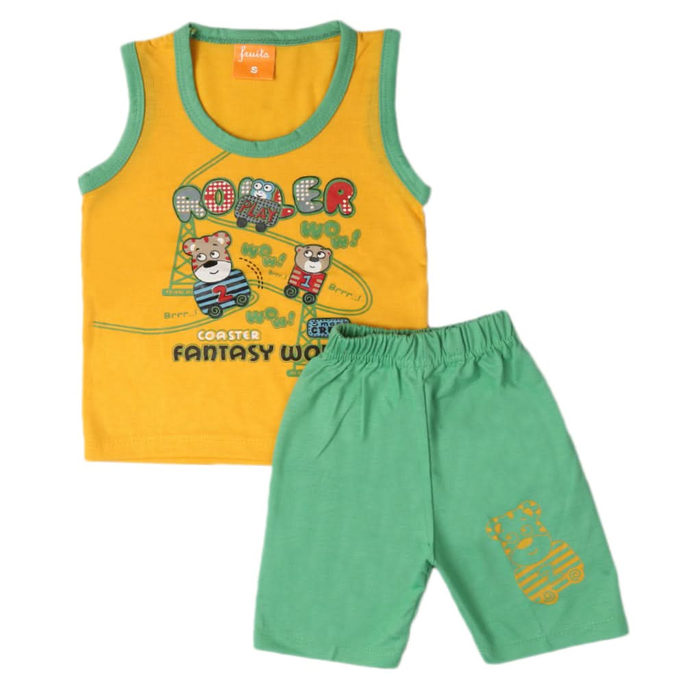 Boys Sando Suit - Yellow, Kids, Boys Sets And Suits, Chase Value, Chase Value