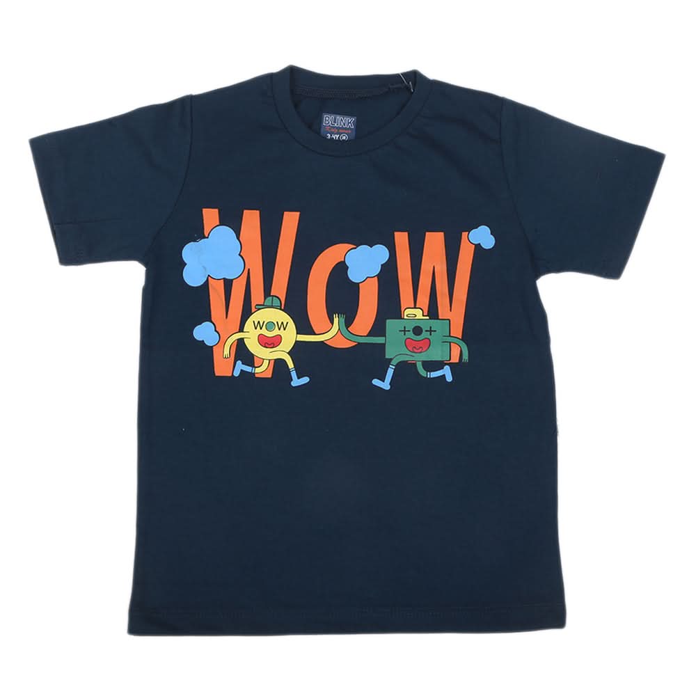 Boys Half Sleeves Jersey T-Shirt - Steel Blue, Kids, Boys T-Shirts, Chase Value, Chase Value