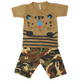Boys 2 Pcs Suit Half Sleeves - Khaki, Kids, Boys Sets And Suits, Chase Value, Chase Value