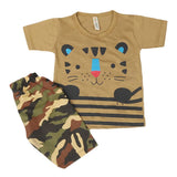 Boys 2 Pcs Suit Half Sleeves - Khaki, Kids, Boys Sets And Suits, Chase Value, Chase Value