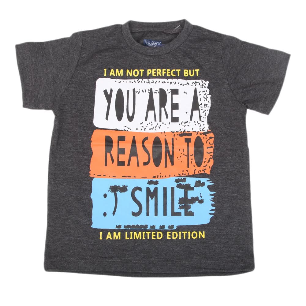 Boys Half Sleeves Jersey T-Shirt - Dark Grey, Kids, Boys T-Shirts, Chase Value, Chase Value