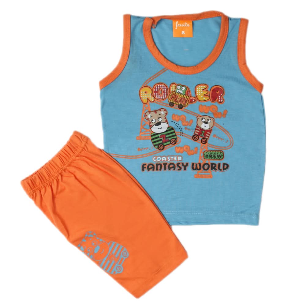 Boys Sando Suit - Light Blue, Kids, Boys Sets And Suits, Chase Value, Chase Value