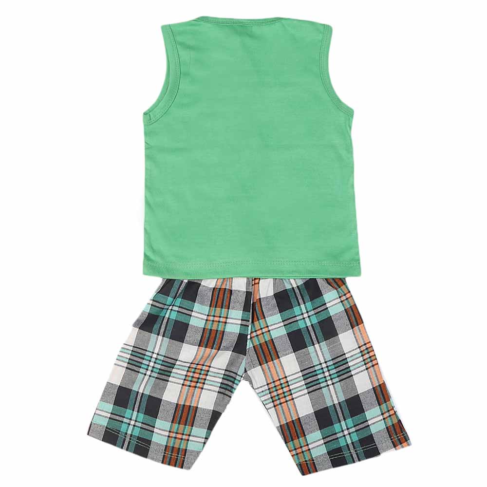 Boys 2 Pcs Suit Sando - Green, Kids, Boys Sets And Suits, Chase Value, Chase Value
